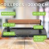 Milestone66 Gusseisen Grillpresse, Fleischpresse - 20 x 10 cm