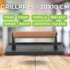 Milestone66 Gusseisen Grillpresse, Fleischpresse - 20 x 10 cm