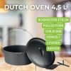 Milestone66 Öntöttvas Dutch Oven, lábas 4,5 L