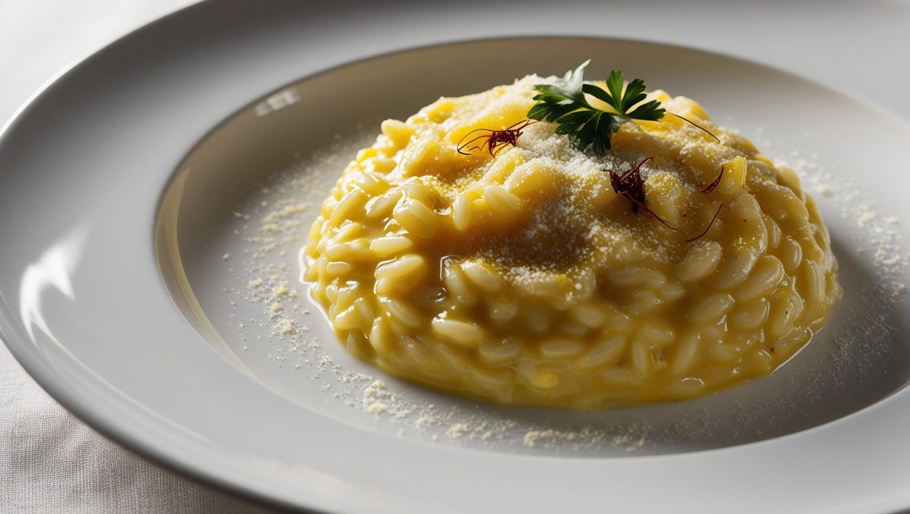 A selymes rizottó és a sáfrányos ízek találkozása: risotto alla milanese