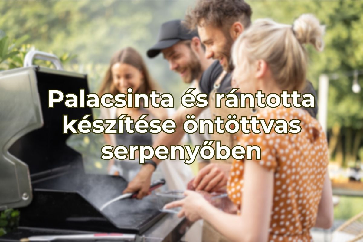 Palacsinta és rántotta készítése öntöttvas serpenyőben